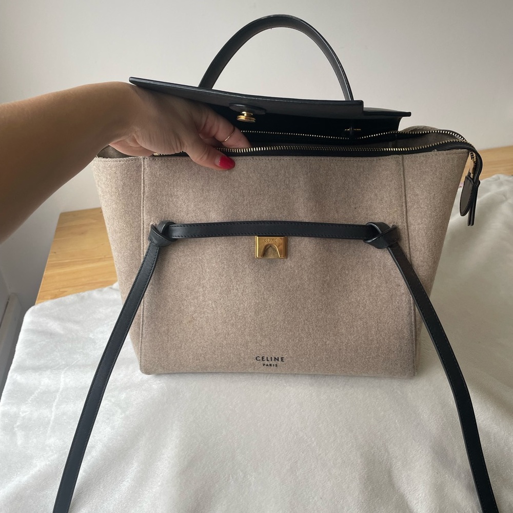 Celine Belt Bag Felt and Leather - Picture 3 of 6